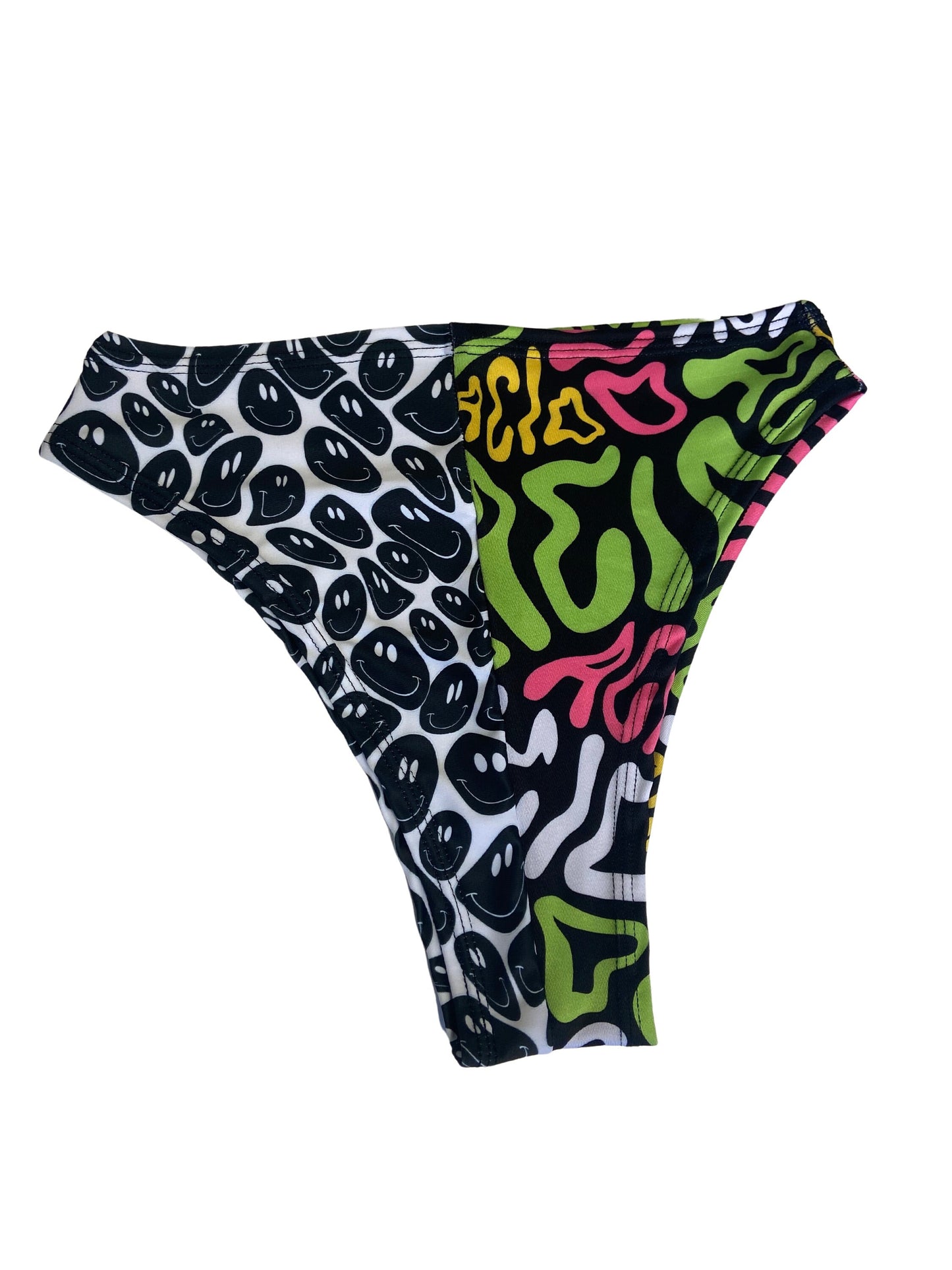 ACID | Split High Waisted High Cut Bottoms, Festival Bottoms, Rave Bottoms, Black Rave Outfit