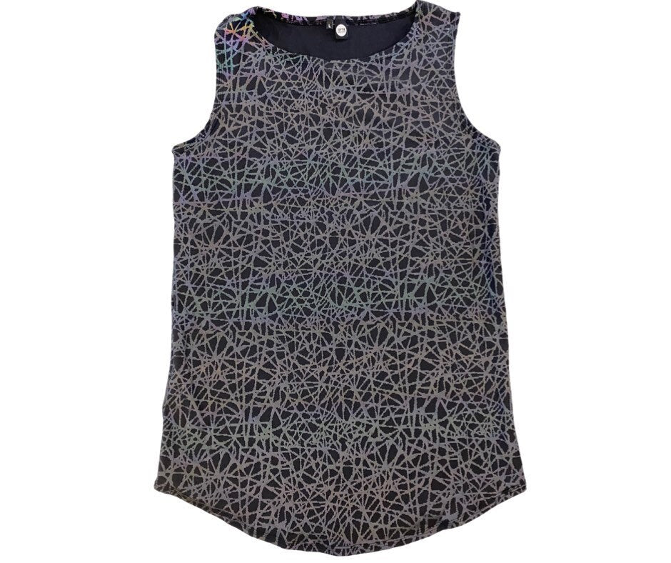 RAINBOW STATIC | Reflective | Slim Fit Men's Rave Tank Top, Festival Shirt