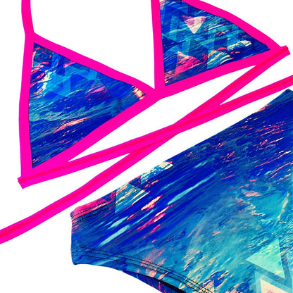 MARINA| Limited Edition | Triangle Top + High Waisted High Cut Bottoms, Women's Festival Outfit, Rave Set