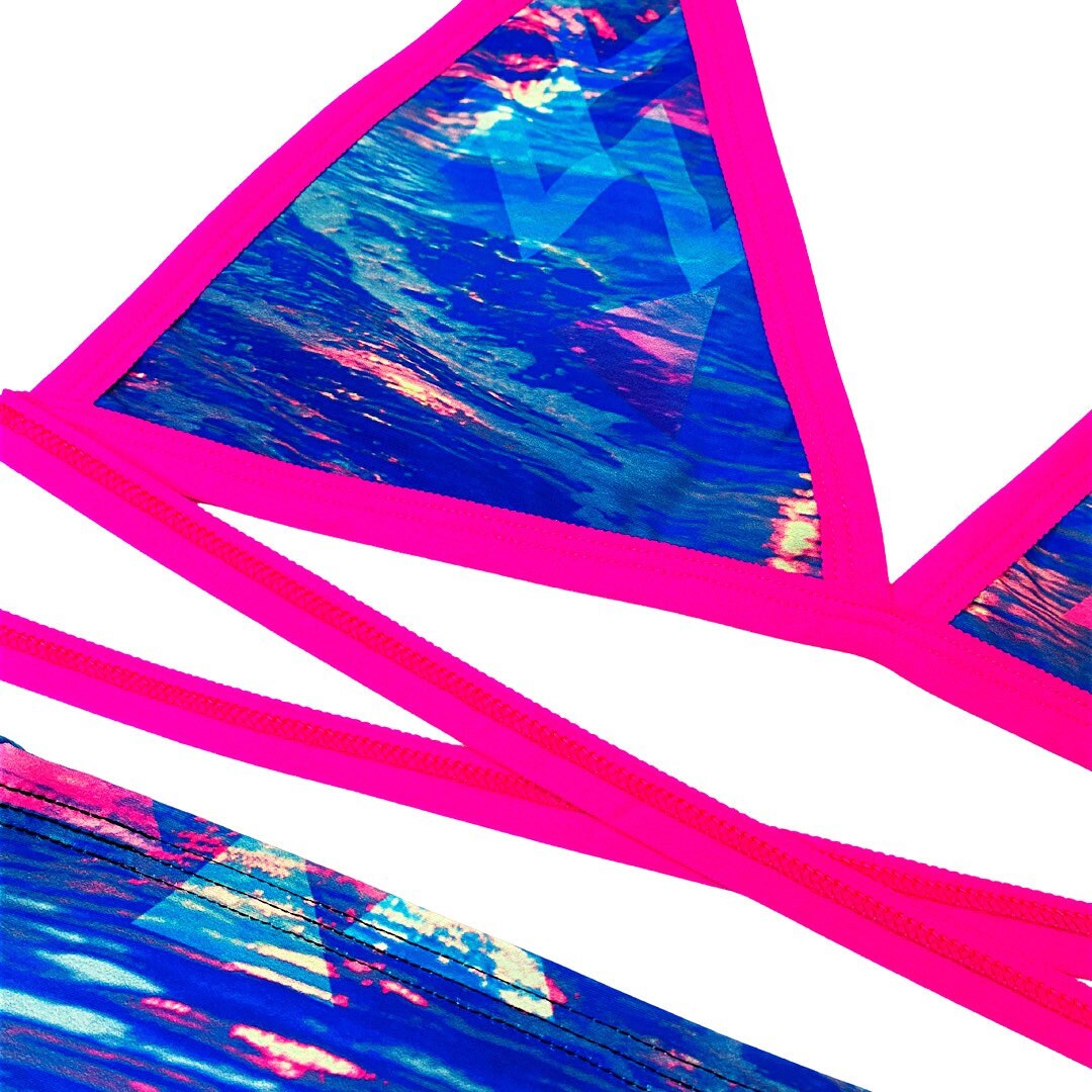 MARINA| Limited Edition | Triangle Top + High Waisted High Cut Bottoms, Women's Festival Outfit, Rave Set