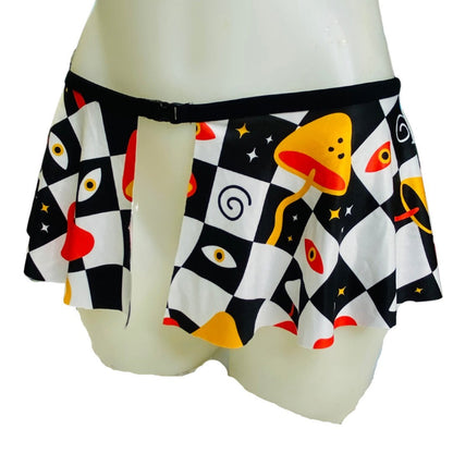 MIDNIGHT TRIP | Ultra Mini Buckle Skirt, Rave Skirt, Festival Bottom