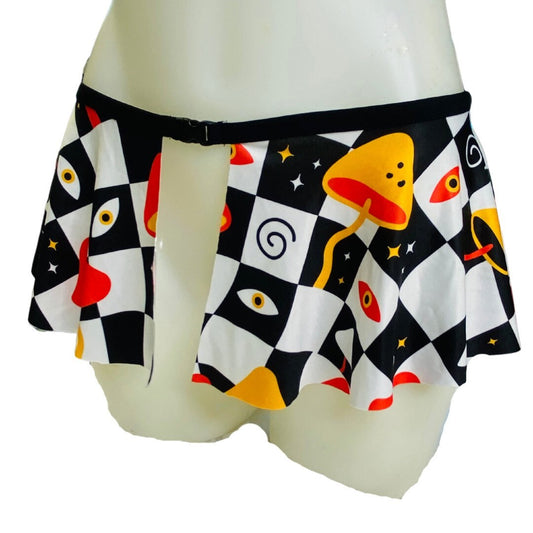 MIDNIGHT TRIP | Ultra Mini Buckle Skirt, Rave Skirt, Festival Bottom