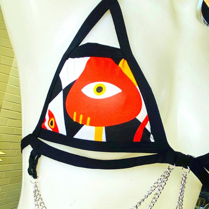 MIDNIGHT TRIP | Chain Cage Top, Festival Top, Rave Top with Chains