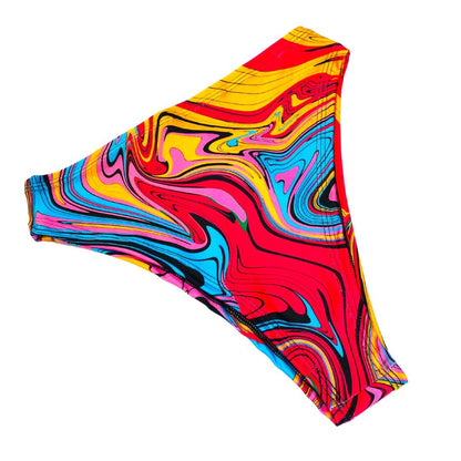 MIDNIGHT SWIRL | High Waisted High Cut Bottoms, Festival Bottoms, Rave Bottoms, Black Rave Outfit