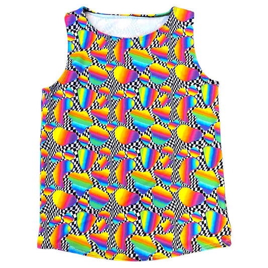 RETRO RAVE | Slim Fit Men's Rave Tank Top, Festival Shirt