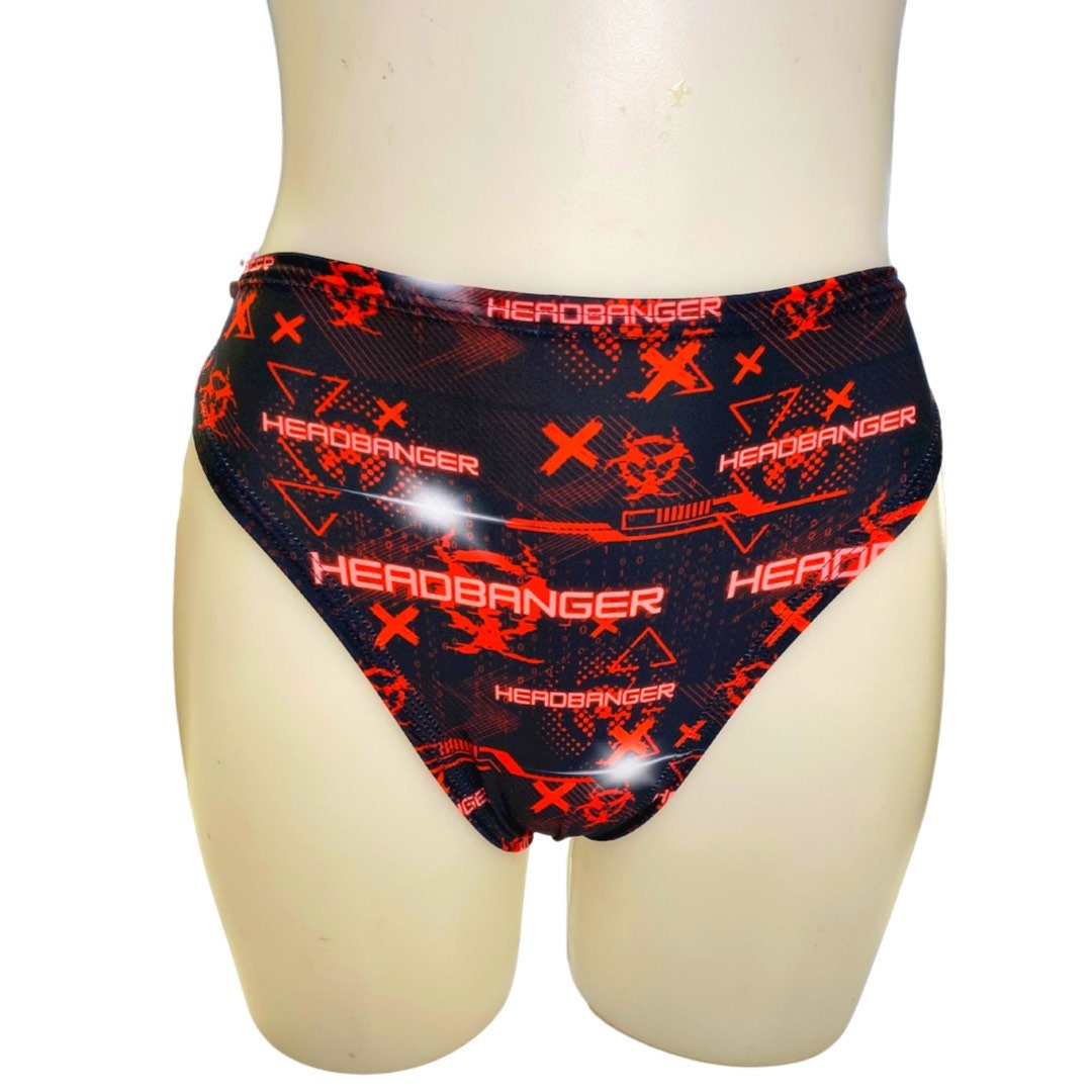 HEADBANGER | High Waisted High Cut Bottoms, Festival Bottoms, Rave Bottoms, Black Rave Outfit