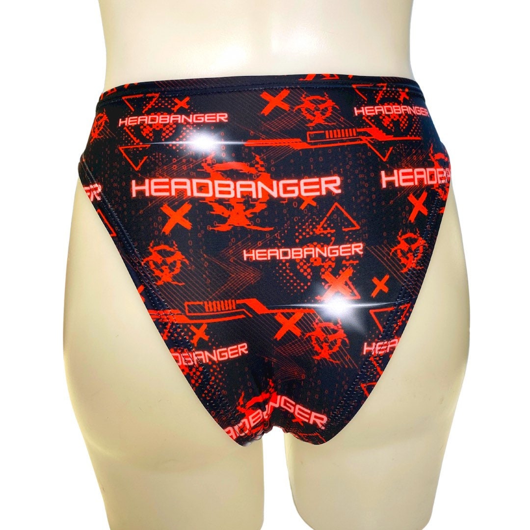 HEADBANGER | High Waisted High Cut Bottoms, Festival Bottoms, Rave Bottoms, Black Rave Outfit