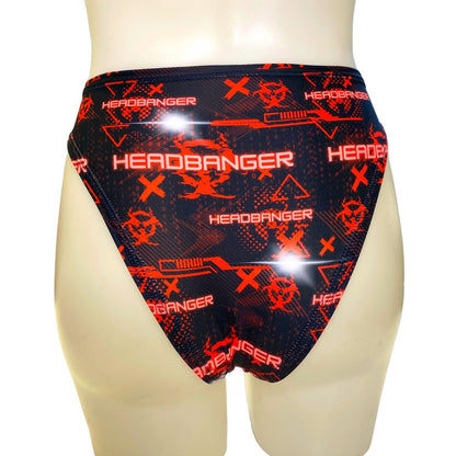 HEADBANGER | High Waisted High Cut Bottoms, Festival Bottoms, Rave Bottoms, Black Rave Outfit