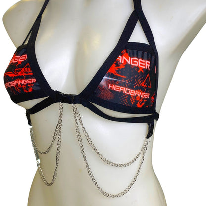 HEADBANGER | Chain Cage Top, Festival Top, Rave Top with Chains