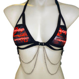 HEADBANGER | Chain Cage Top, Festival Top, Rave Top with Chains