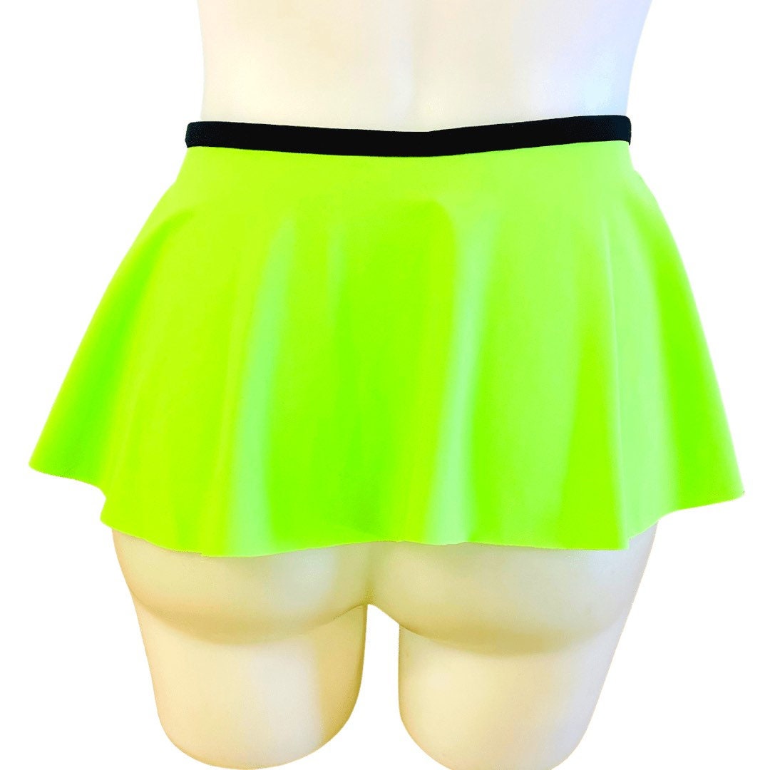 NEON GREEN | Ultra Mini Buckle Skirt, Rave Skirt, Festival Bottom