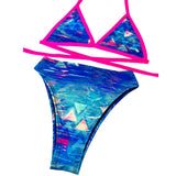 MARINA| Limited Edition | Triangle Top + High Waisted High Cut Bottoms, Women's Festival Outfit, Rave Set