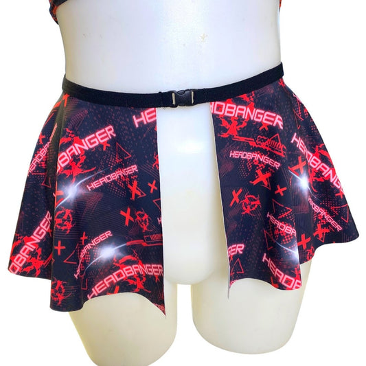 HEADBANGER | Ultra Mini Buckle Skirt, Rave Skirt, Festival Bottom