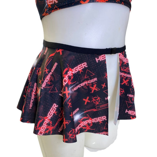 HEADBANGER | Ultra Mini Buckle Skirt, Rave Skirt, Festival Bottom