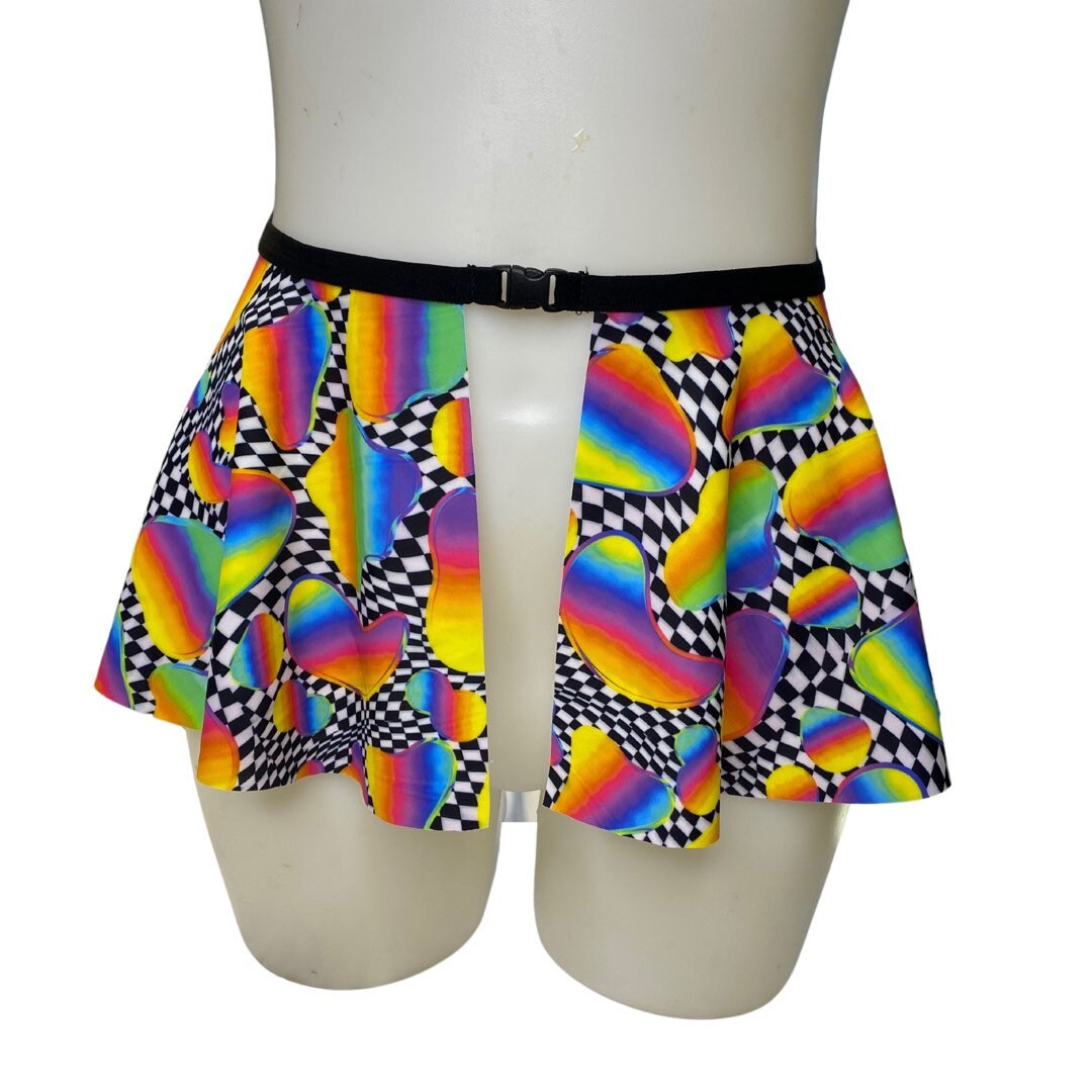 RETRO RAVE Ultra Mini Buckle Skirt, Rave Skirt, Festival Bottom
