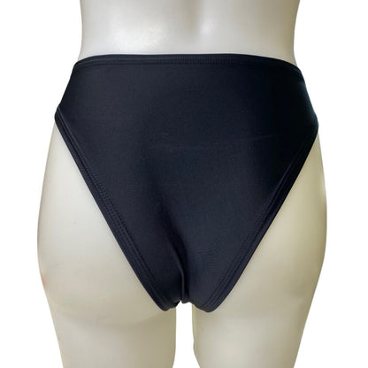 BASIC BLACK | High Waisted High Cut Chain Bottoms wit cut out, Festival Bottoms, Rave Bottoms, Black Rave Outfit