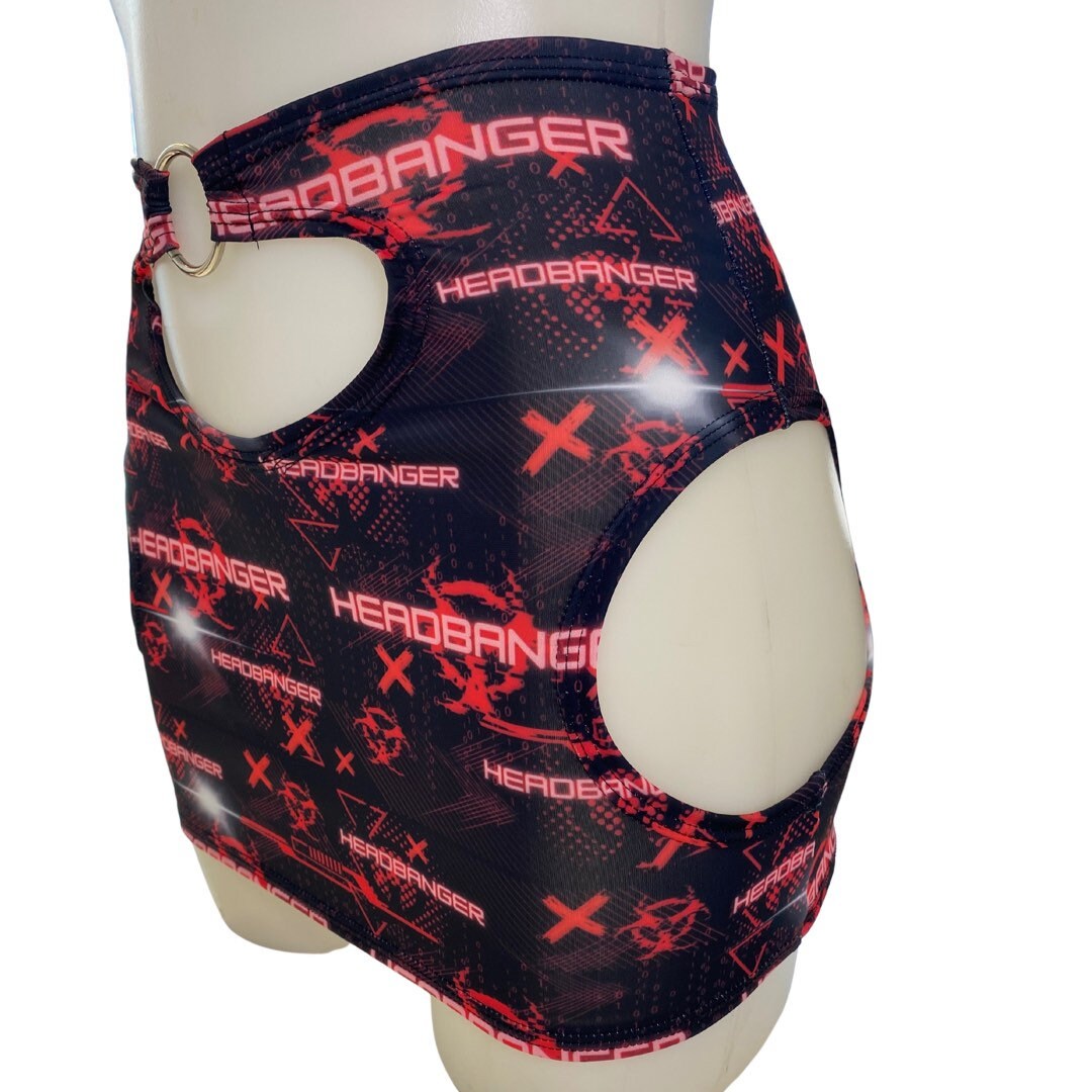HEADBANGER | Cut-Out Bodycon Mini Skirt, Rave Skirt, Festival Bottom