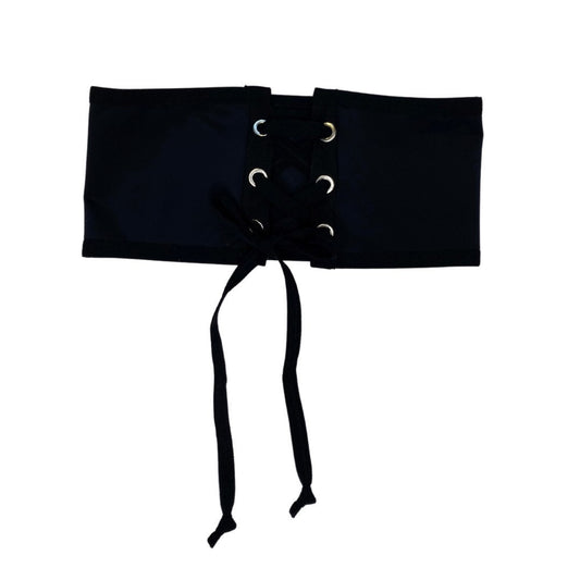 BLACK | Lace Up Corset, Ravewear, Festival Accessories