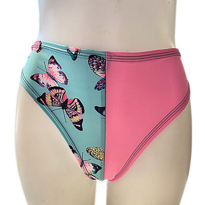 PINK BUTTERFLY | High Waisted High Cut Bottoms