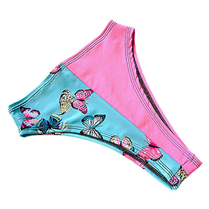 PINK BUTTERFLY | High Waisted High Cut Bottoms
