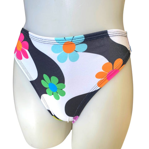 DAISY | High Waisted High Cut Bottoms, Festival Bottoms, Rave Bottoms, Black Rave Outfit