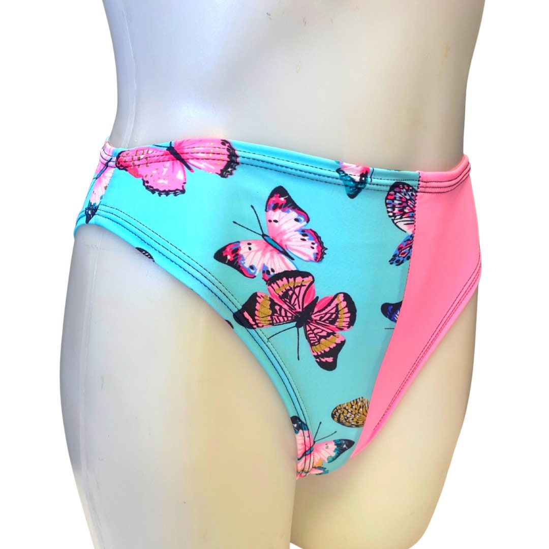PINK BUTTERFLY | High Waisted High Cut Bottoms
