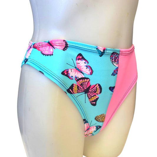 PINK BUTTERFLY | High Waisted High Cut Bottoms