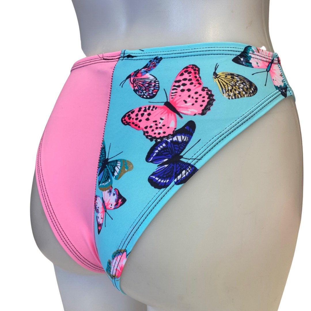 PINK BUTTERFLY | High Waisted High Cut Bottoms