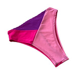 TRI COLOR | Pink | Ready to Ship | High Waisted High Cut Bottoms, Festival Bottoms, Rave Bottoms, Rainbow Rave Outfit