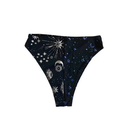 TRI COLOR| Luna | Ready to Ship | High Waisted High Cut Bottoms, Festival Bottoms, Rave Bottoms, Rainbow Rave Outfit