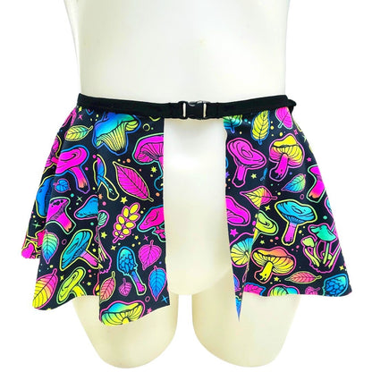 ELECTRIC MUSHROOM | Ultra Mini Buckle Skirt, Rave Skirt, Festival Bottom