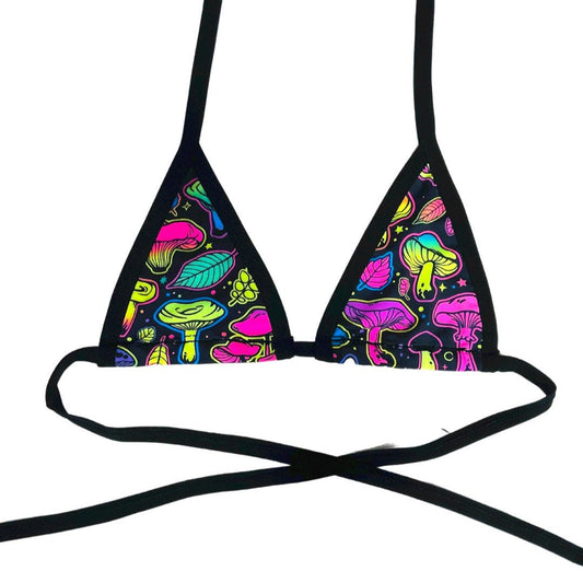 ELECTRIC MUSHROOM | Bikini Top, Women's Festival Top, Rave Top