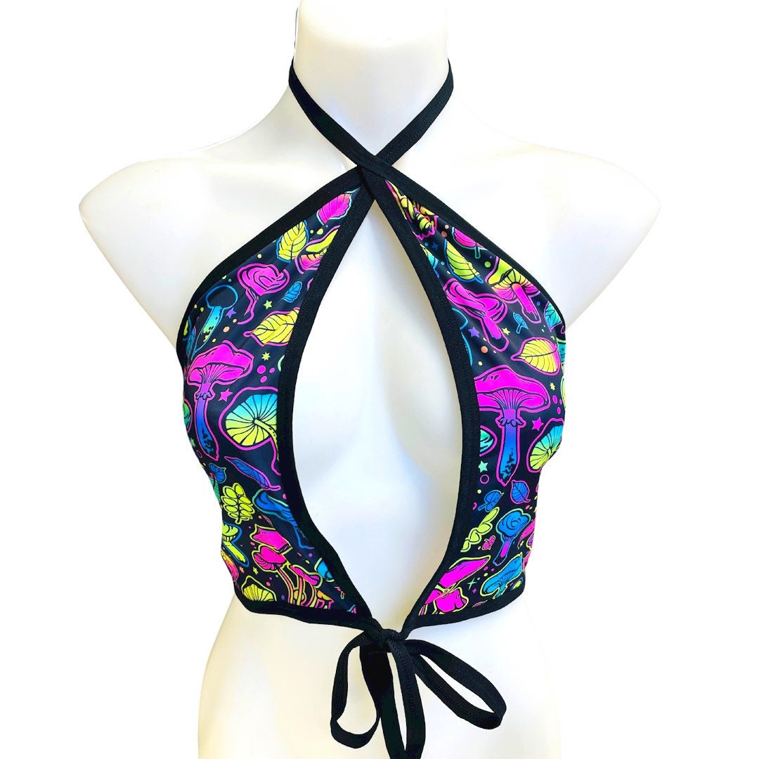 Electric Mushroom | Lila Top, Women's Festival Top, Rave Top