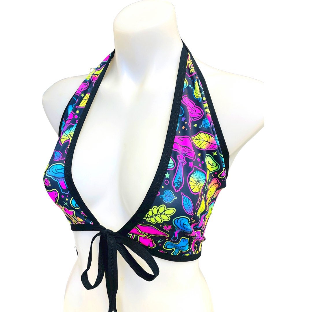 Electric Mushroom | Lila Top, Women's Festival Top, Rave Top