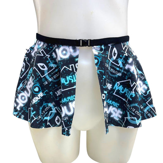 HOUSE MUSIC | Ultra Mini Buckle Skirt, Rave Skirt, Festival Bottom