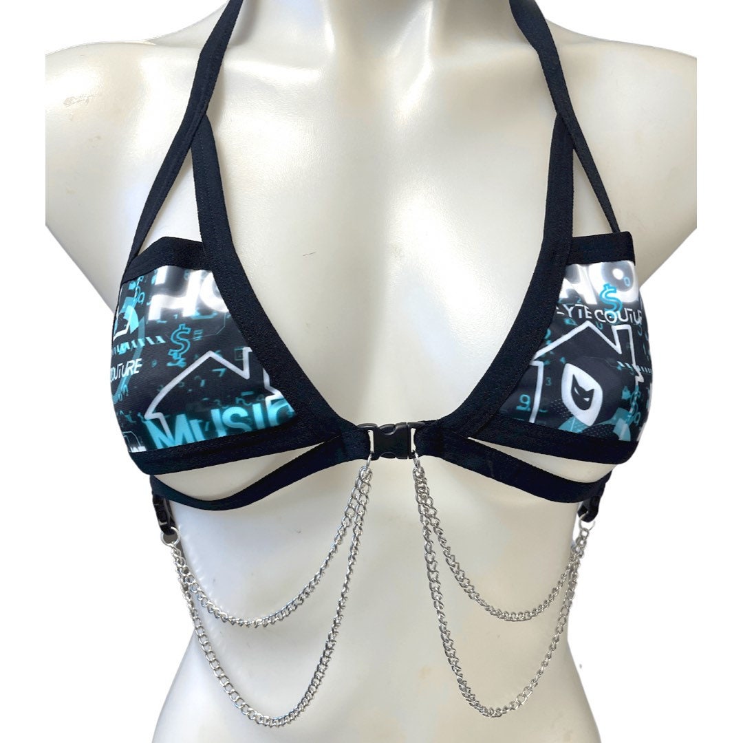 HOUSE MUSIC | Chain Cage Top, Festival Top, Rave Top with Chains
