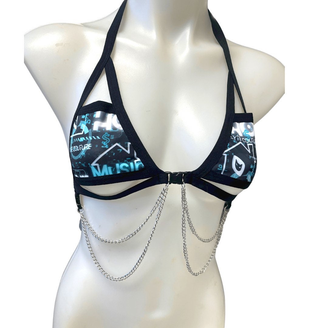 HOUSE MUSIC | Chain Cage Top, Festival Top, Rave Top with Chains