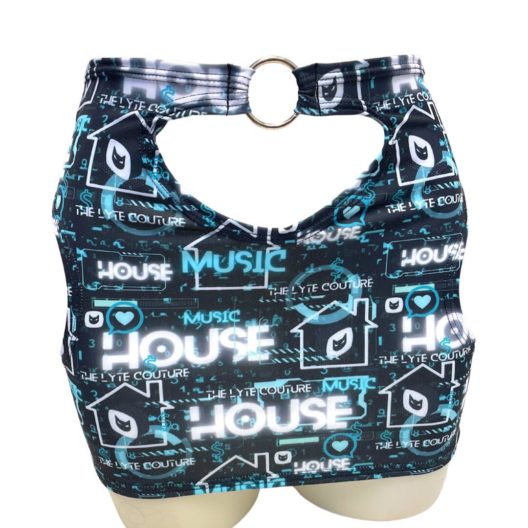 HOUSE MUSIC | Cut-Out Bodycon Mini Skirt, Rave Skirt, Festival Bottom