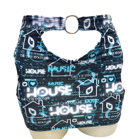 HOUSE MUSIC | Cut-Out Bodycon Mini Skirt, Rave Skirt, Festival Bottom