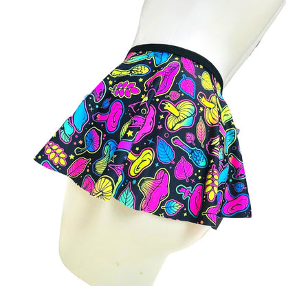 ELECTRIC MUSHROOM | Ultra Mini Buckle Skirt, Rave Skirt, Festival Bottom