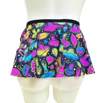 ELECTRIC MUSHROOM | Ultra Mini Buckle Skirt, Rave Skirt, Festival Bottom