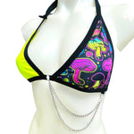 ELECTRIC MUSHROOM | Chain Triangle Top, Festival Top, Rave Top with Chains