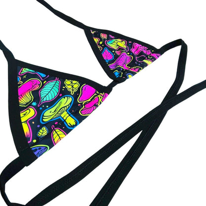 ELECTRIC MUSHROOM | Bikini Top, Women's Festival Top, Rave Top
