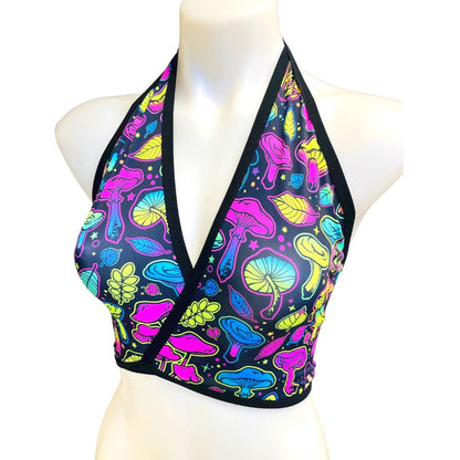 Electric Mushroom | Lila Top, Women's Festival Top, Rave Top