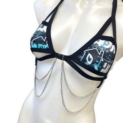 HOUSE MUSIC | Chain Cage Top, Festival Top, Rave Top with Chains