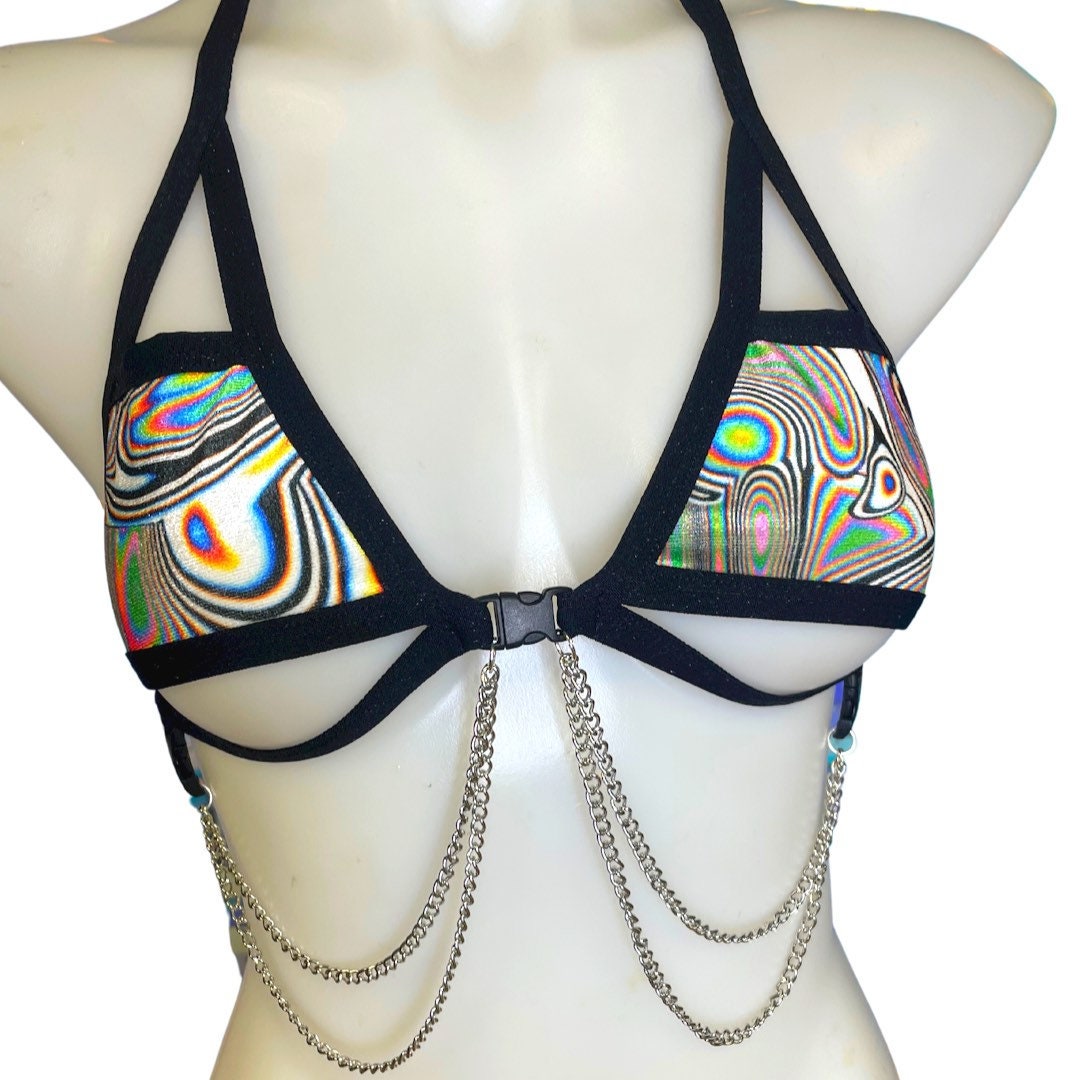 LUCID DREAMS | Chain Cage Top, Festival Top, Rave Top with Chains