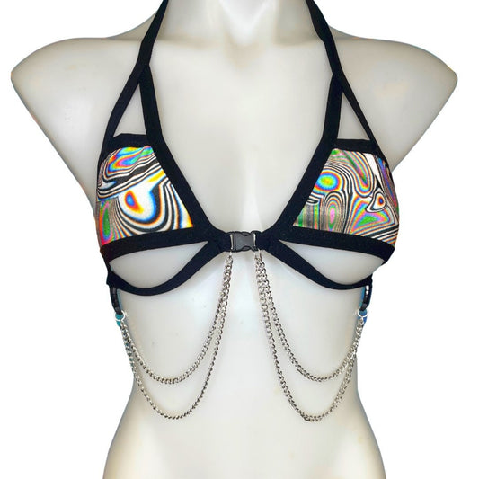 LUCID DREAMS | Chain Cage Top, Festival Top, Rave Top with Chains