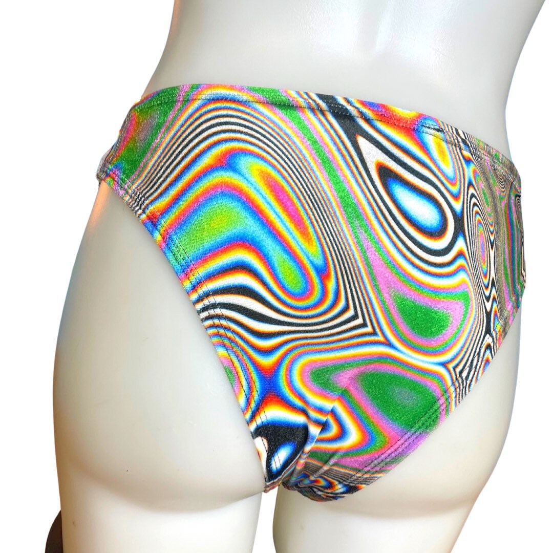 LUCID DREAMS | High Waisted High Cut Chain Bottoms wit cut out, Festival Bottoms, Rave Bottoms, Rave Outfit