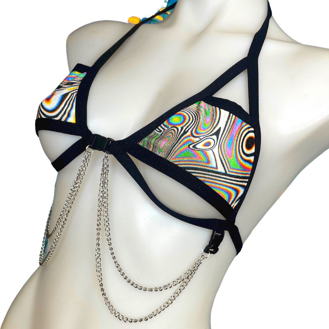LUCID DREAMS | Chain Cage Top, Festival Top, Rave Top with Chains