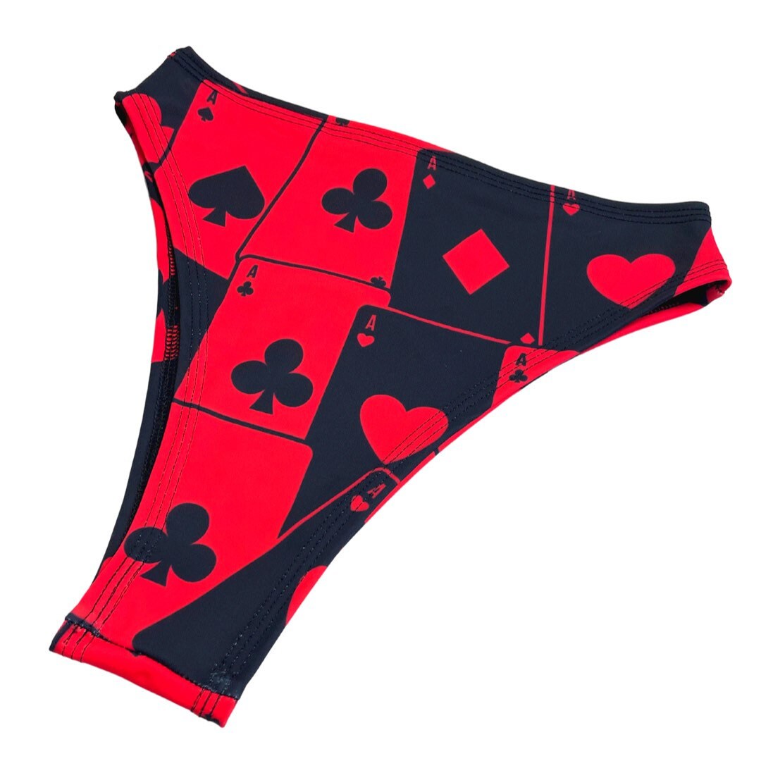 HOUSE of CARDS | High Waisted High Cut Bottoms, Festival Bottoms, Rave Bottoms, Black Rave Outfit